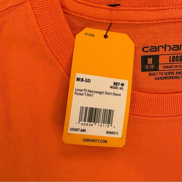 Carhartt Women's Loose Fit T-Shirt Size M Heavyweight Short Sleeves Pocket NWT - Picture 10 of 13